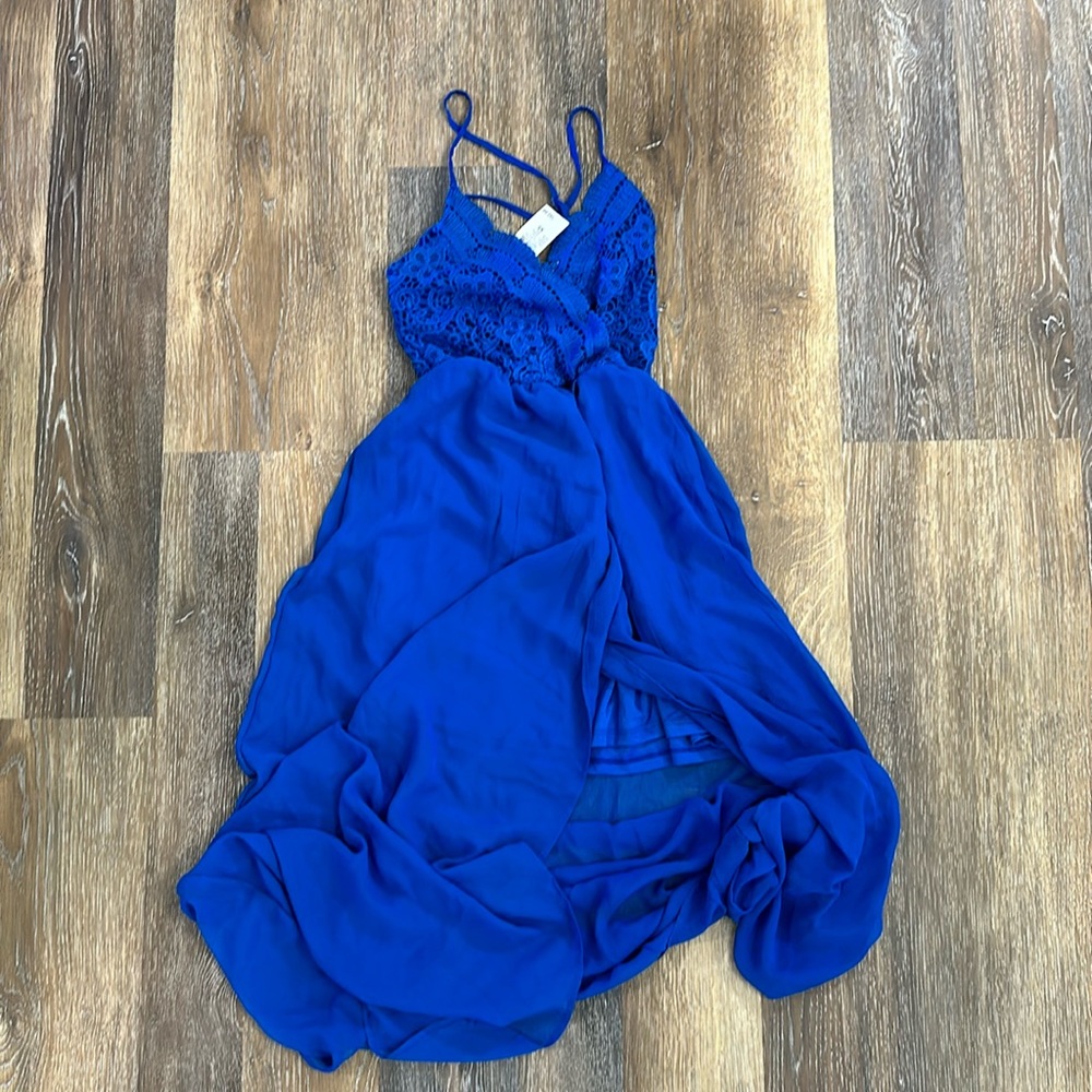 Crochet top thin strapped dress